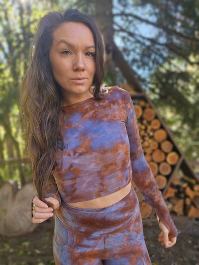 Limited Edition Reversible Long Sleeve Cassia Crop Top