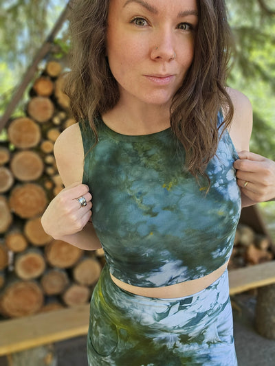 Limited Edition Reversible 4-Way Cassia Crop Top - Green