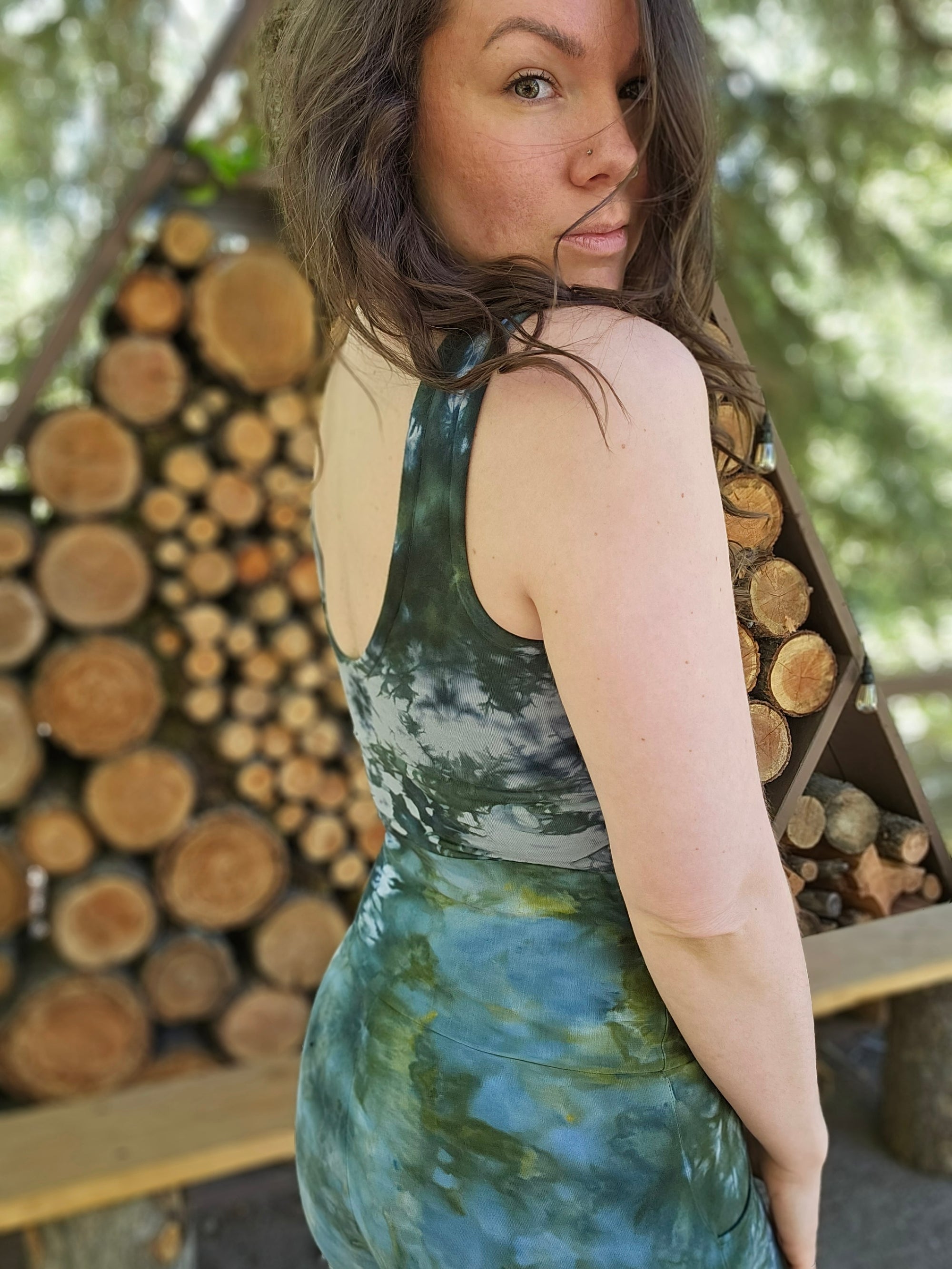 Limited Edition Reversible 4-Way Cassia Crop Top - Green