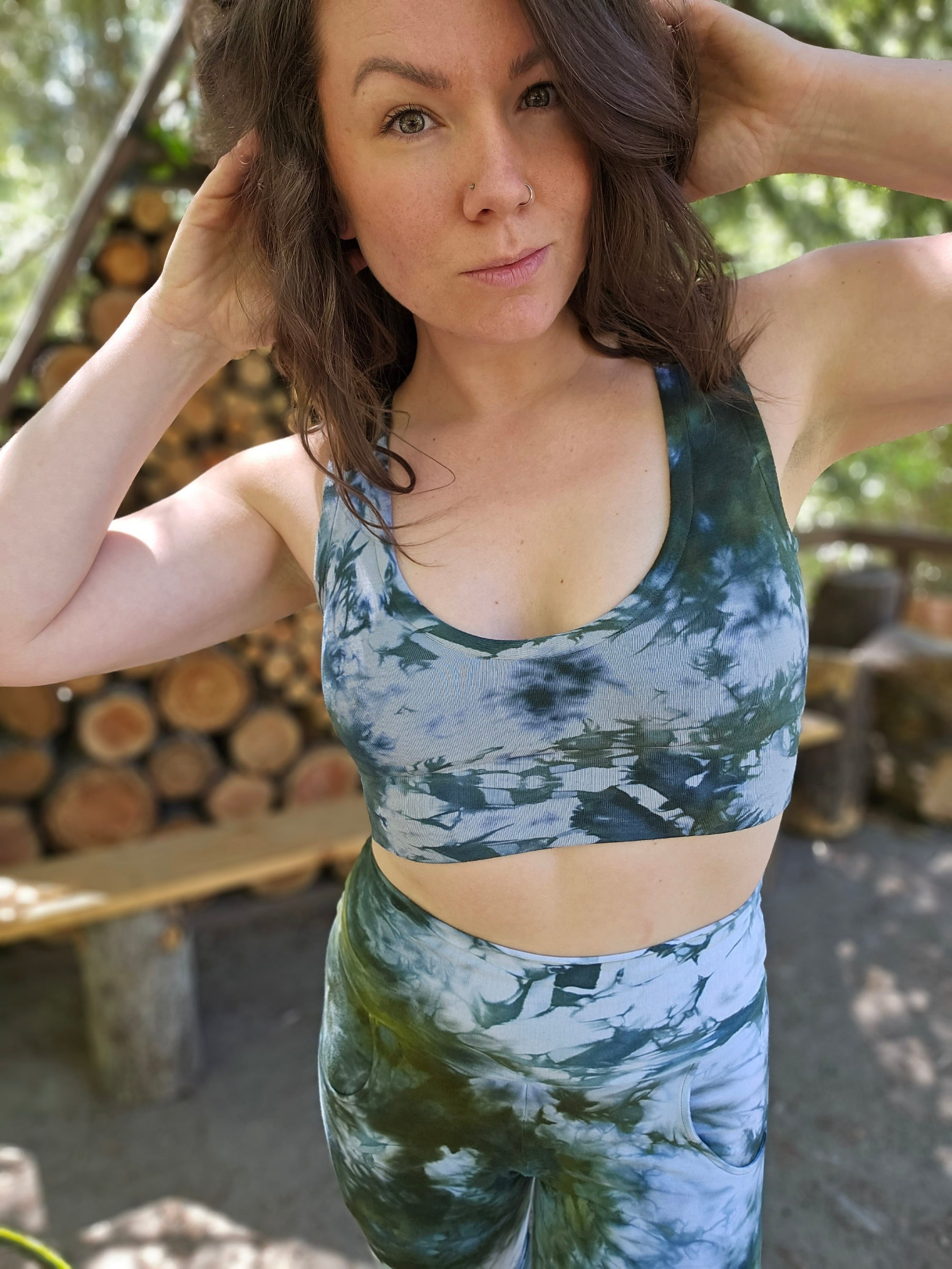 Limited Edition Reversible 4-Way Cassia Crop Top - Green