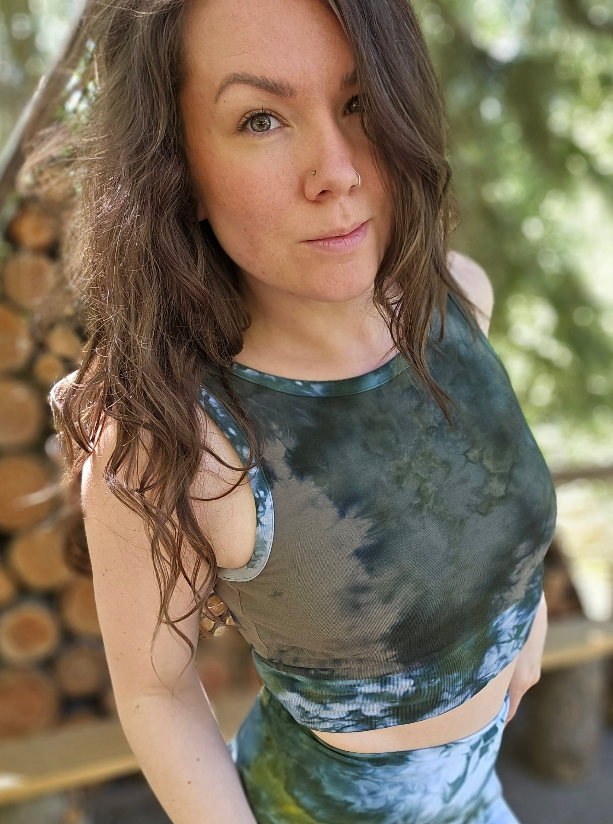 Limited Edition Reversible 4-Way Cassia Crop Top - Green