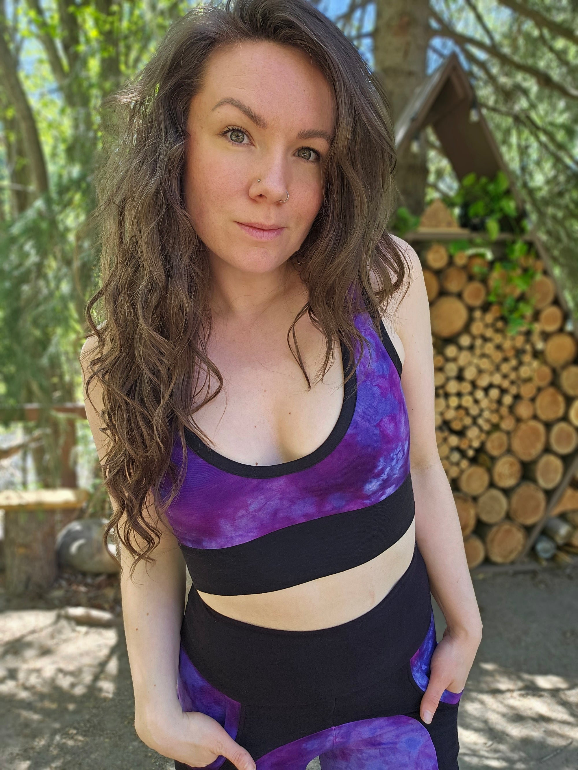 Limited Edition Reversible 4-Way Cassia Crop Top - Purple