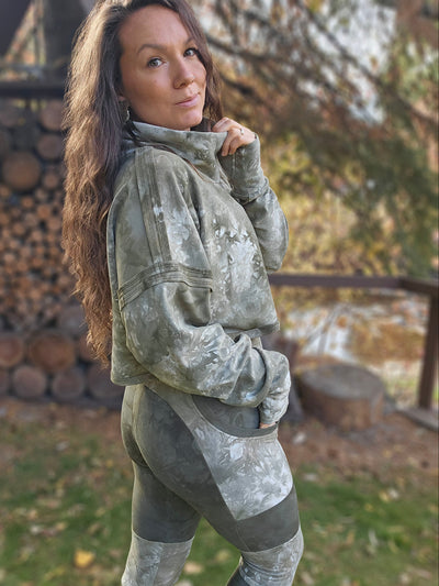 Alocasia Cropped Long Sleeve - Fern