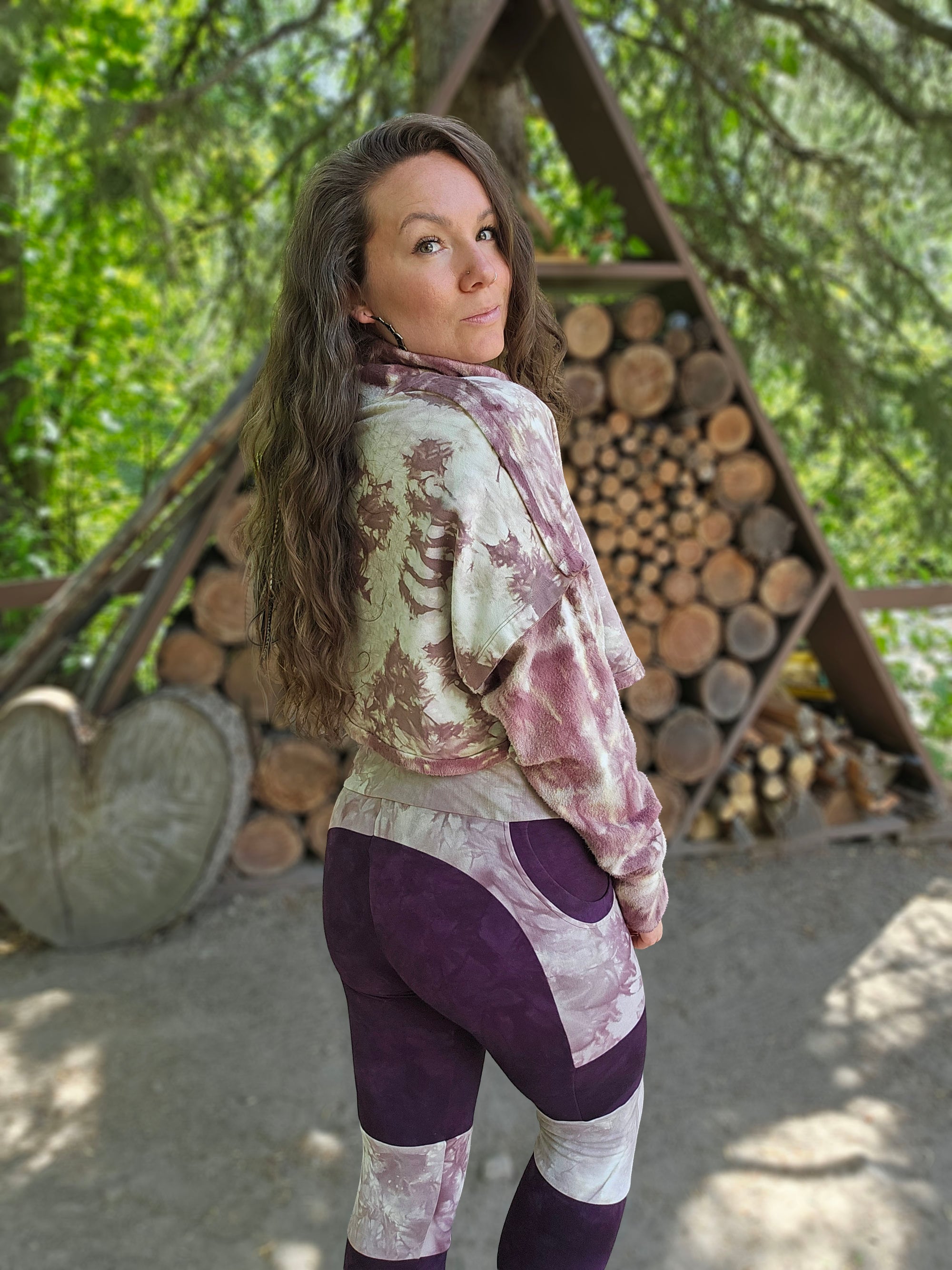 Alocasia Cropped Sweater - Light Amethyst
