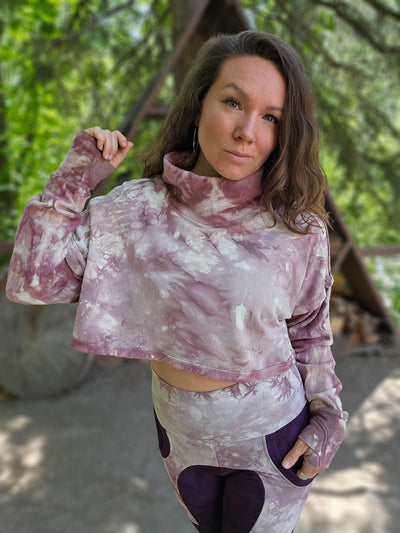 Alocasia Cropped Sweater - Light Amethyst